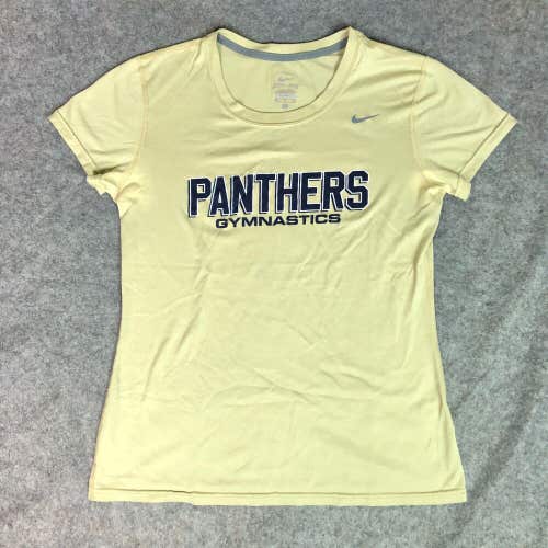 Pittsburgh Panthers Womens Shirt Small Nike Gold Navy Tee Short Sleeve Gymnastic