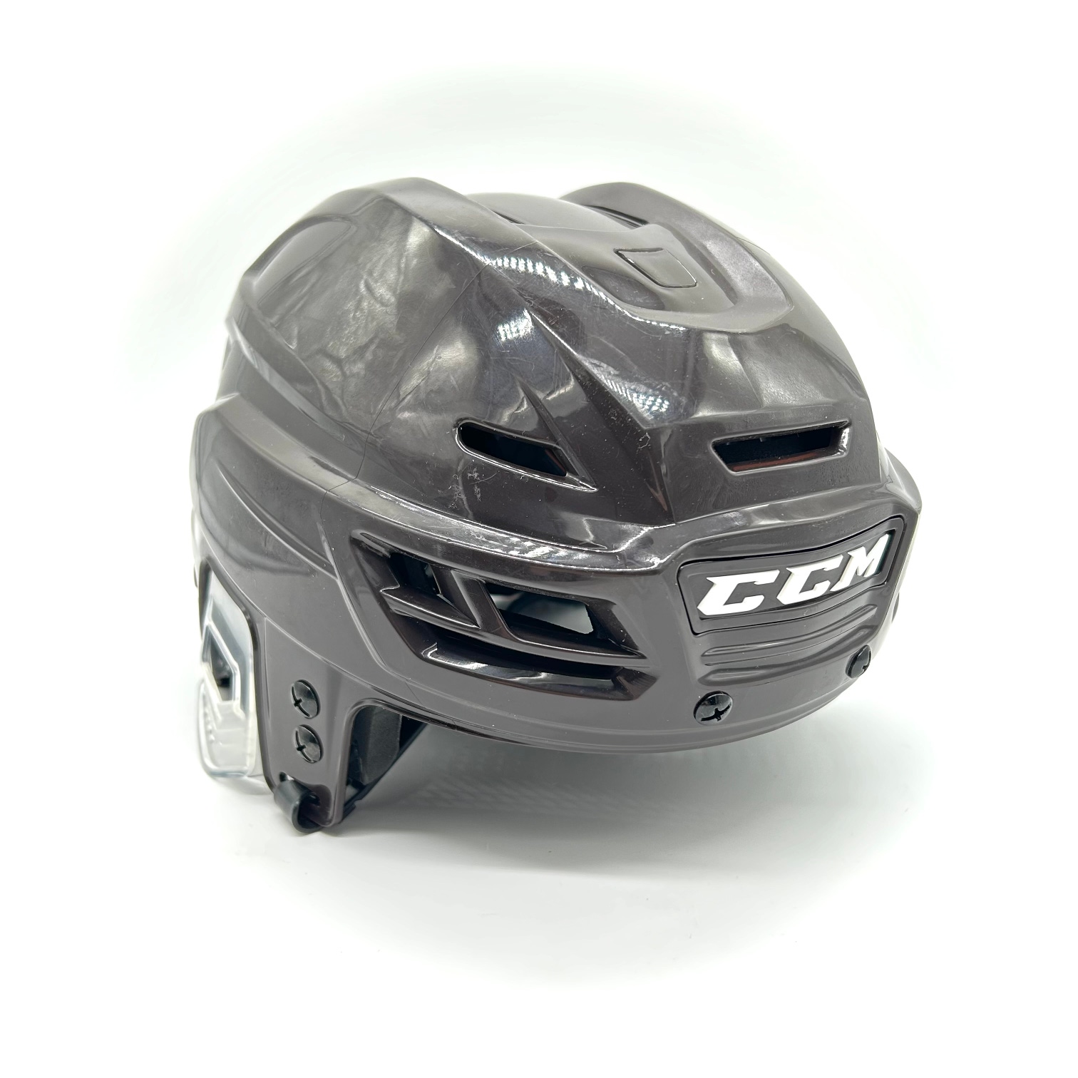 CCM Tacks 710 - Used AHL Pro Stock Hockey Helmet (Brown)