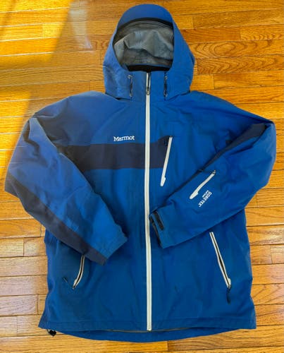 Blue Used Men's XL Marmot Jacket Gore-Tex ! MSRP $400 Ski / Snowboard