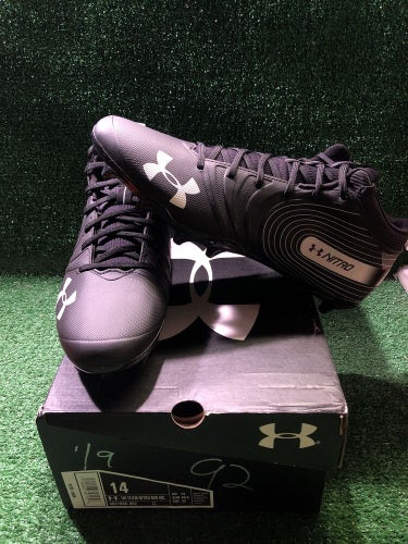Team Issued Baltimore Ravens Under Armour Team Nitro Mid MC 14.0 Size Cleats