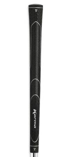 Karma Golf Super Lite RIBBED Rubber Golf Grips - BLACK (30 grams) - STANDARD