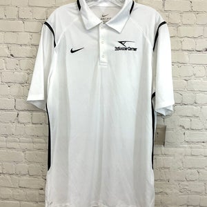 Nike Mens Gameday Team 658085 Soccer Corner Size L White Black Polo NWT $40