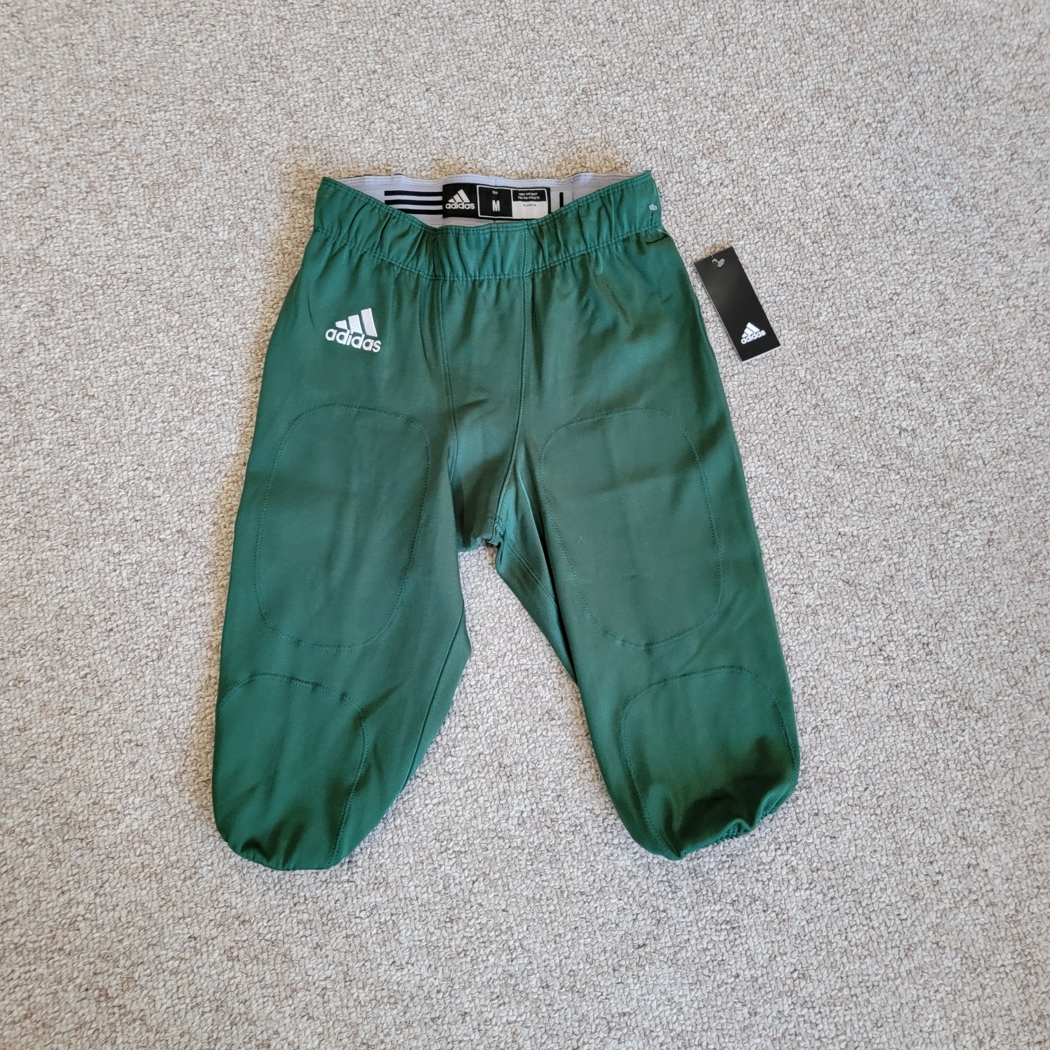 NWT Adidas Dark Green Football Pants Size Medium
