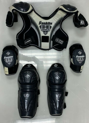Franklin Hockey 3-piece Equipment kit large youth ice set pack shoulder pads