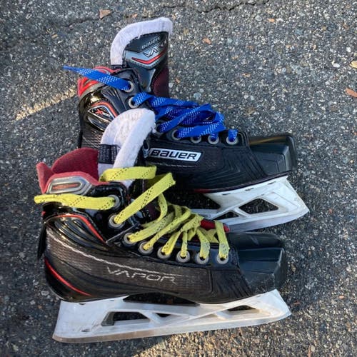 Used Bauer Vapor X900 Hockey Goalie Skates D&R (Regular) 3.0 - Junior