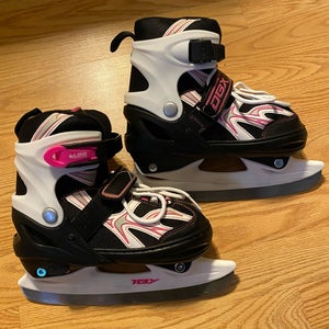 Used Youth OBX Girls Adjustable Skates, Hockey Blade