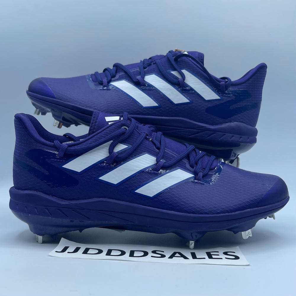 Adidas Adizero Afterburner 8 Team Purple Metal Baseball Cleats H00980 Mens 8.5