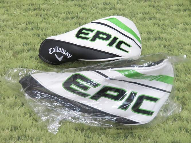 NEW * Callaway EPIC DRIVER + WOOD Headcover Set Green White Speed Max LS