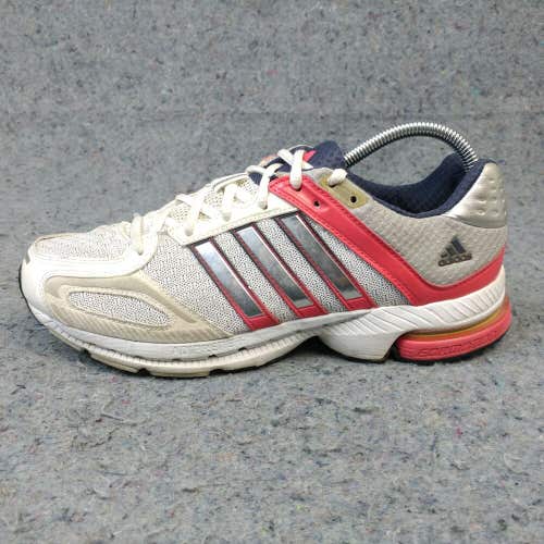 Adidas Sequence Womens Running Shoes Size 9 Sneakers White Silver Q23651