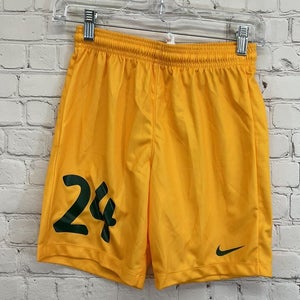 Nike Youth Unisex DriFIT 921077 Yellow Green Athletic Training Shorts New