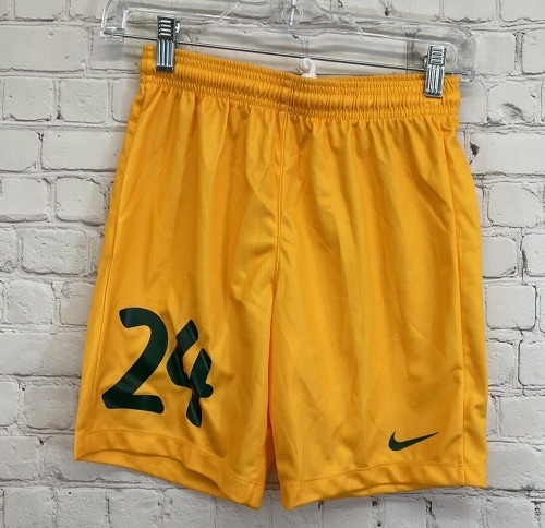Nike Youth Unisex DriFIT 921077 Yellow Green Athletic Training Shorts New