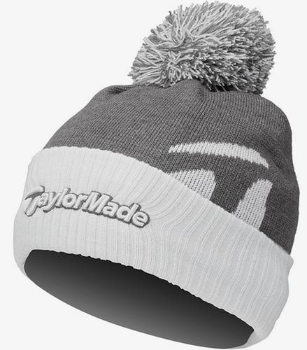 NEW TaylorMade Bobble Beanie Charcoal Heather Beanie/Hat/Cap