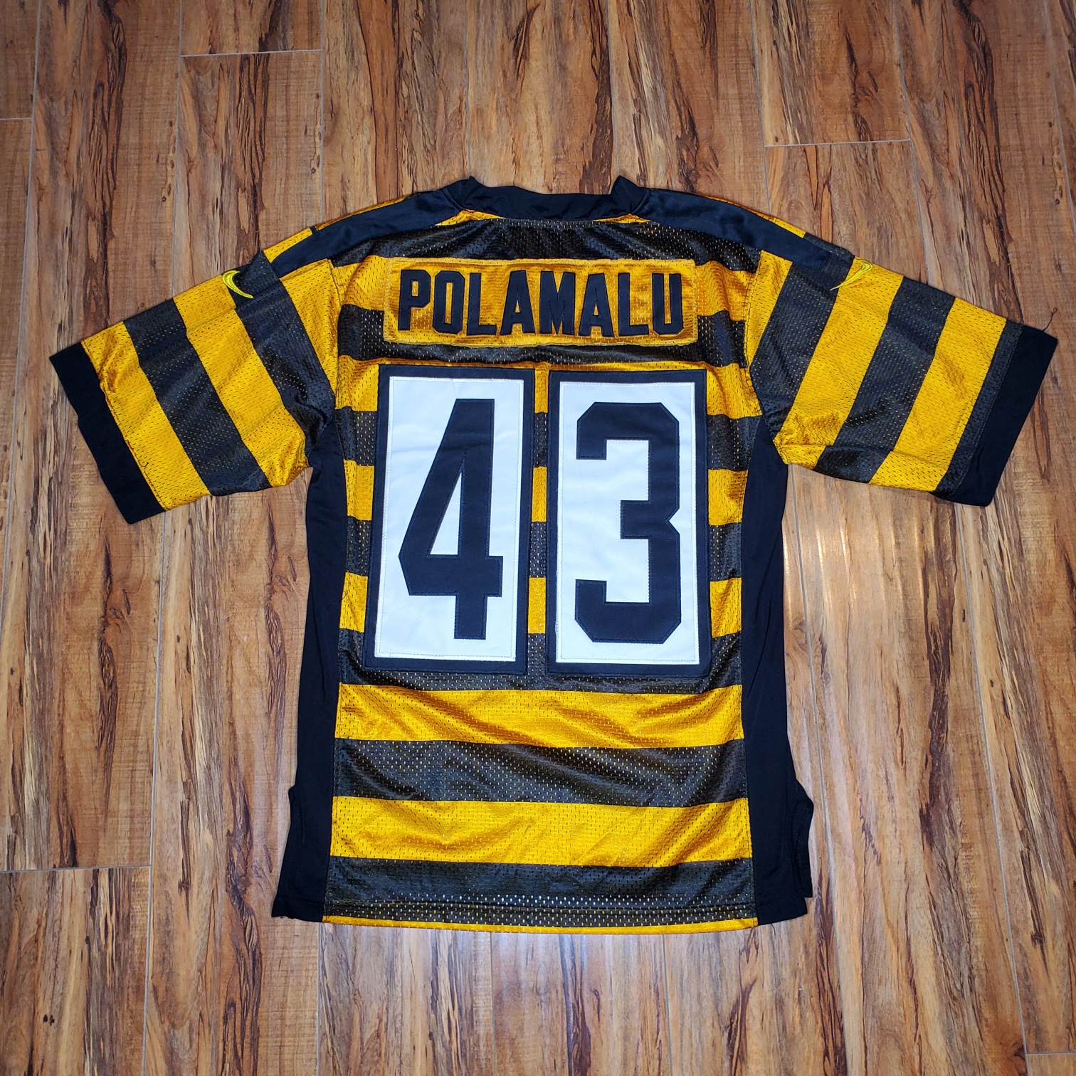 Troy Polamalu #43 Steelers Replica Nike Bumble Bee Jersey - Size 40, Men's Medium