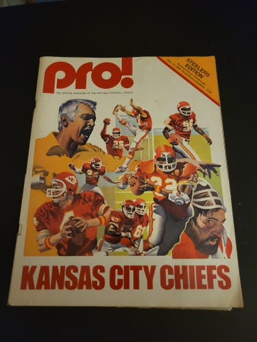 Vintage Pro NFL Magazine Pittsburgh Steelers vs Kansas City Chiefs