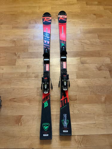 Used Rossignol Racing 142 cm Hero Athlete SL Pro Skis With Bindings