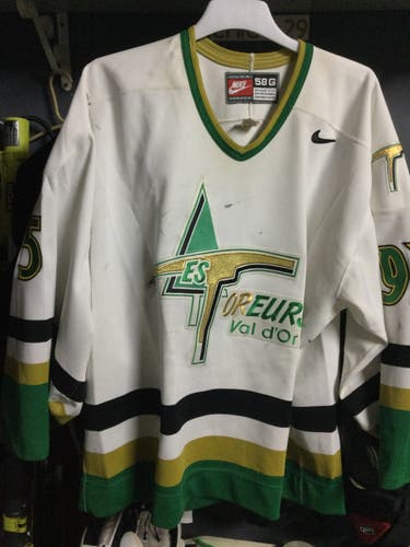 White Used Goalie Cut Men's Nike Jersey