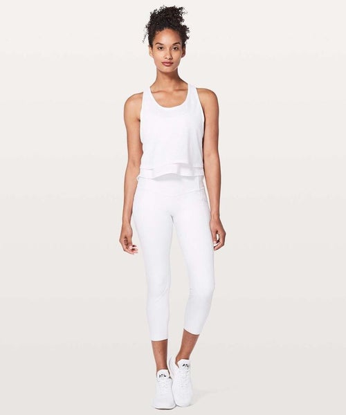 Lululemon All The Right Places Crop II 23 Full On Luxtreme Legging White  Size 4