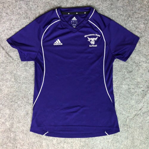 Minnesota State Mavericks Womens Shirt Small Purple Short Sleeve Tee Softball