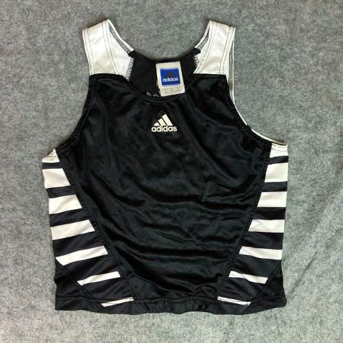 Vintage Idaho Vandals Womens Shirt Large Adidas Black White Tank Top NCAA Track