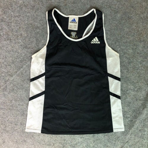 Vintage Idaho Vandals Womens Shirt Medium Adidas Black White Tank Top Track NCAA