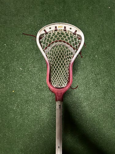 Pro Dyed Maroon/Red STX Hammer 900 Defense lacrosse head Strung with ECD Hero 3.0 Mesh