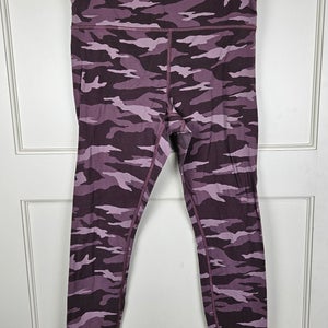 Athleta Elation 7/8 Tight Leggings Pink Camo Yoga Workout Pants Size: M