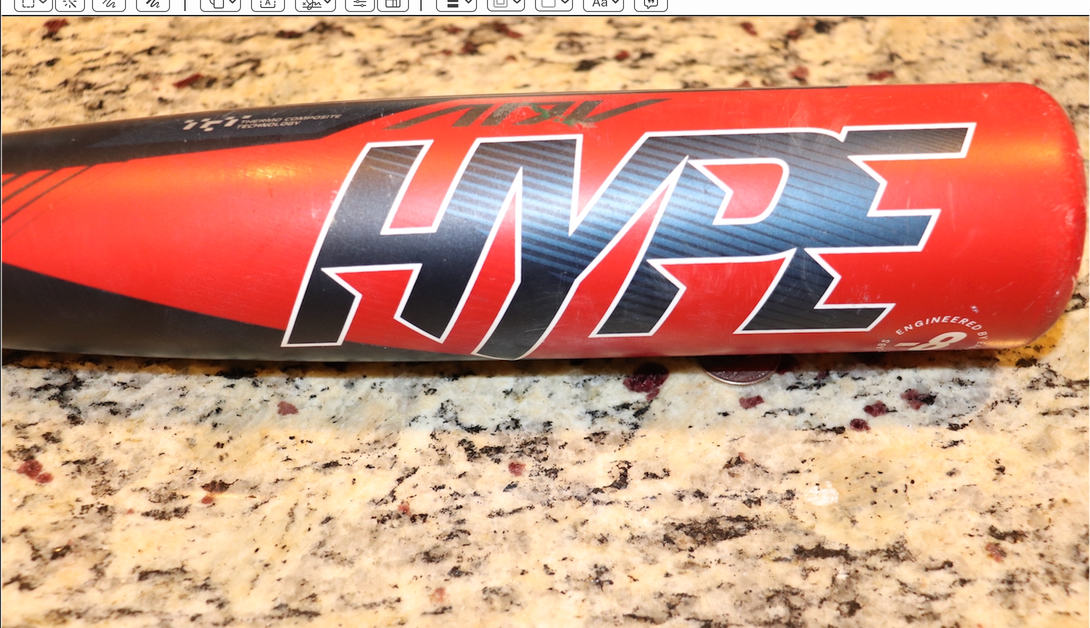 Used USSSA Certified 2022 Easton Composite ADV Hype Bat (-8) 23 oz 31"