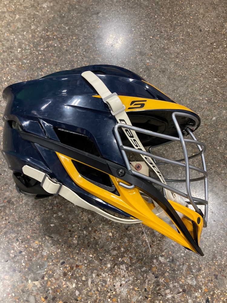Used Navy Blue & Yellow Adult Cascade S Helmet (Michigan Colorway!)