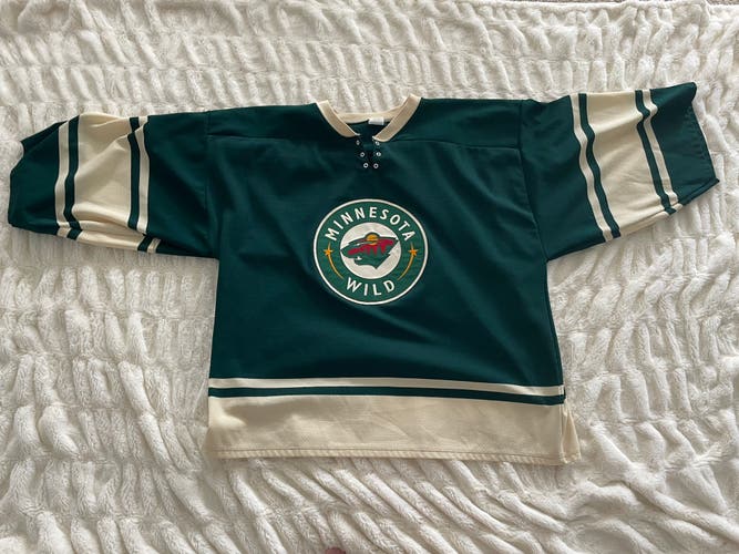 Minnesota Wild Goalie Cut Jersey Sewn