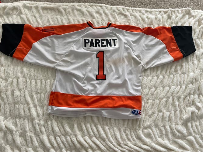 Custom Bernie Parent Flyers Goalie Cut Jersey Sewn