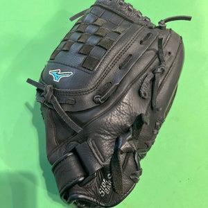Black Used Mizuno Supreme Right Hand Throw Pitcher's Softball Glove 12"