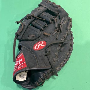 Black Used Rawlings Premium Series Right Hand Throw First Base Baseball Glove 12.5"