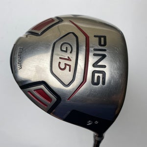 Ping G15 Driver 9* Aldila Serrano 60g Stiff Graphite Mens RH Midsize Grip