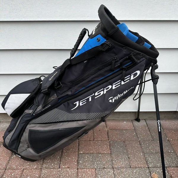 TaylorMade Jetspeed 5 Way Stand Golf Carry Bag Blue Gray Black
