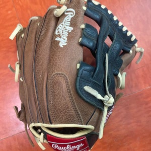 Brown Used Rawlings Premium Series Right Hand Throw Outfield Baseball Glove 12"