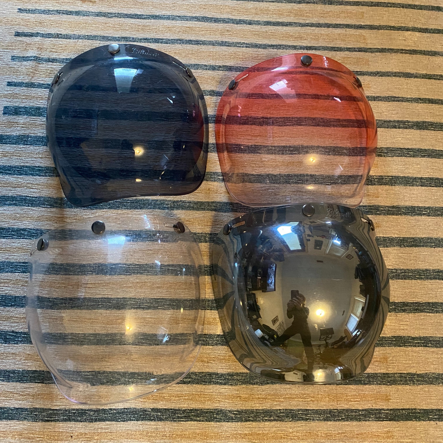 Set of 4 Biltwell bubble shields