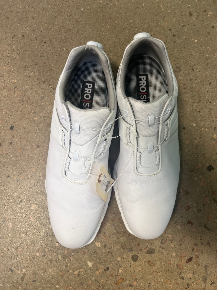 White Used Men's Size 13 (Women's 14) Footjoy Pro SL Golf Shoes