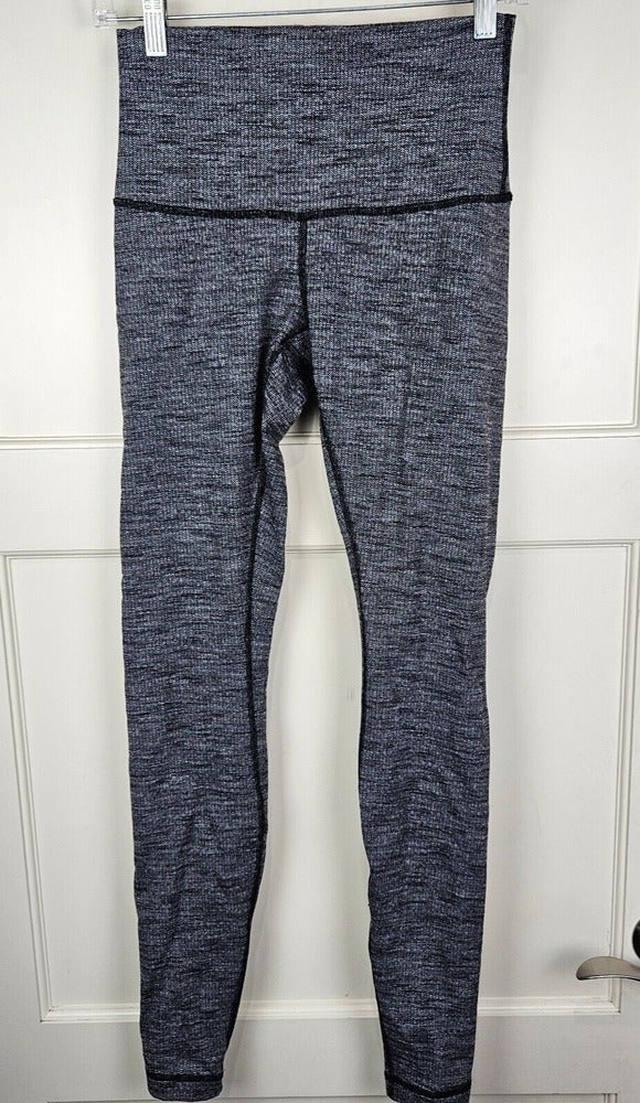 Lululemon High Rise Wonder Under Dark Graphite Grey Pants Size 6 with  Design