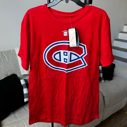 New Patrick Roy #33 Montreal Canadiens NHL Fanatics Heritage Adult T-Shirt Large