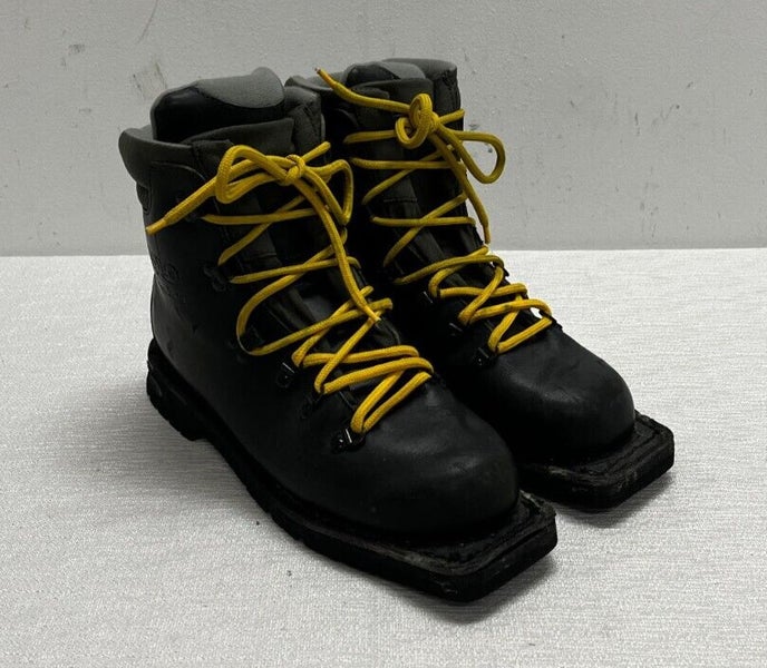 Asolo New Snowfield Black Leather 3 Pin 75mm Telemark Boots US 9.5