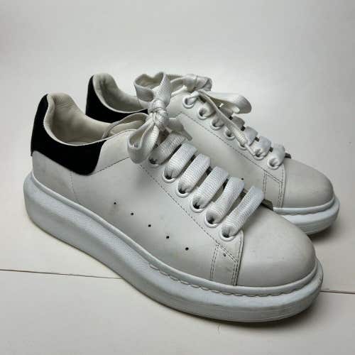 Alexander McQueen Oversized Platform Sneaker Shoe White Black Women's 7.5 EUR 38