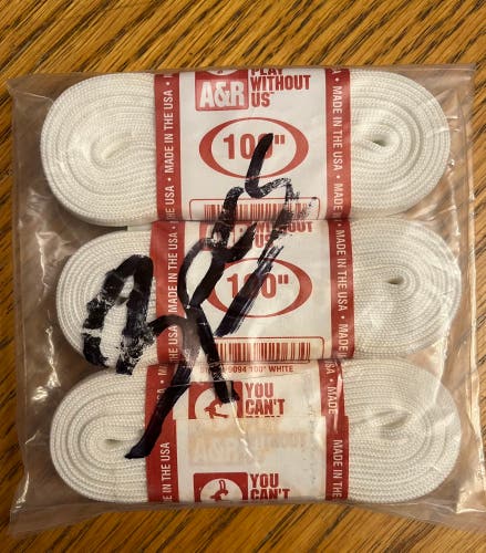 3 Pack A&R Figure Skate Laces Unwaxed-White 100"