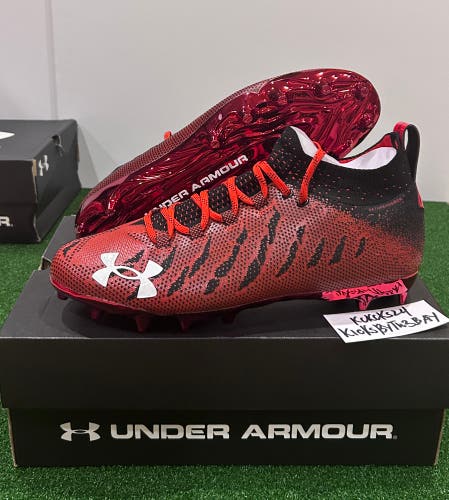 Under Armour Spotlight Lux MC Football Cleats size 12 Mens Red Black 3023959-007