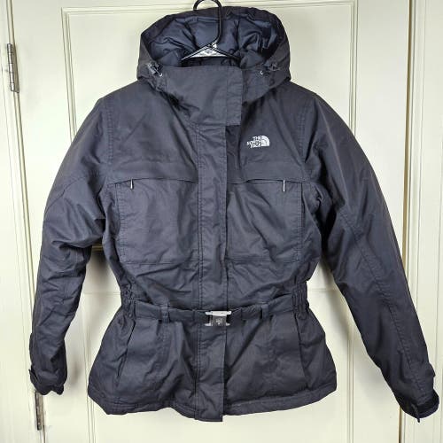 The North Face Hyvent Womens Size: M Parka Puffer Jacket Goose Down Hooded Belt