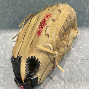 Brown Used Rawlings Right Hand Throw Pitcher's Baseball Glove 13"