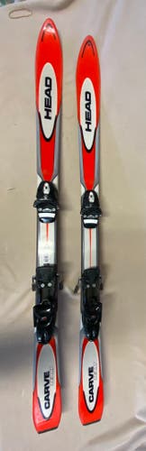 Used Unisex HEAD 140 cm All Mountain Carve Team Skis With Bindings
