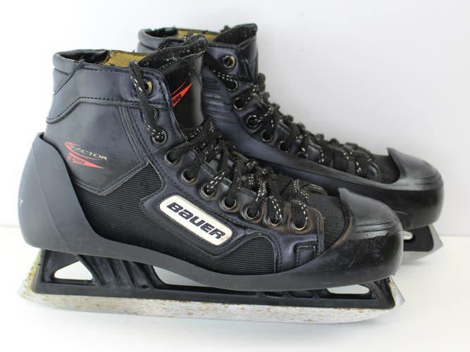 Senior Used Bauer Reactor 3000 Goalie Hockey Skates 7 D (Shoe 8 US)