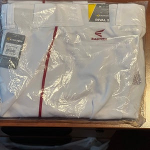 Easton Rival 2 -White With Red Piping- Adult medium