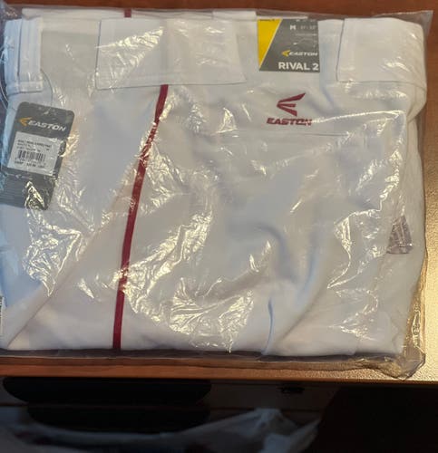 Easton Rival 2 -White With Red Piping- Adult medium