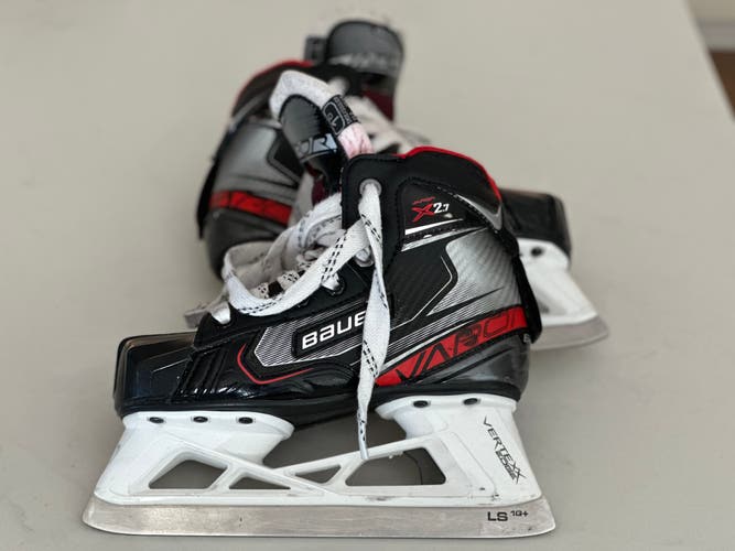Used Bauer Regular Width Size 1 Vapor X2.7 Hockey Goalie Skates